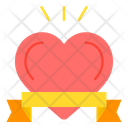 Heart Ribbon Love And Romance Icon