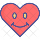 Heart Shape Emoji Happy Emoticons Happy Face Icon