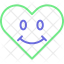 Heart Shape Emoji Happy Emoticons Happy Face Icon