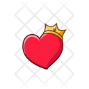 Heart with crown Icon