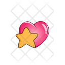 Heart with star Icon