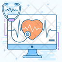 Cardiogram Electrocardiogram Ecg Monitor Icon