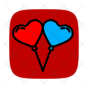 Hearts Balloon Icon