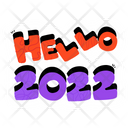 2022 New Year Hello 2022 Icon