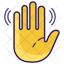 Hello Hand Wave Bye Gesture Icon