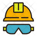 Helmet  glasses  Icon