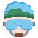 Helmet Goggles Goggles Worker Icon