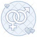 Heterosexual Marriage Couple Icon