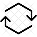 Hexagon Synchronize Arrows Icon
