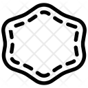 Hexagonal Shape Dashed Icon