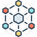 Hexagonal Interconnections Interconnectivity Architecture Icon