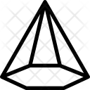 Hexagonal Polygon Cone Icon