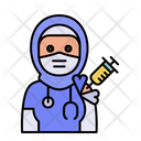 Hijab Doctor Vaccination Icon