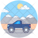 Hiking Jeep Automobile Car Icon