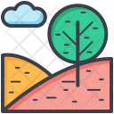 Hilly Scenery Environment Icon