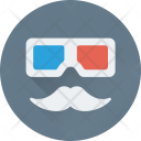 Hipster Glasses Moustache Icon