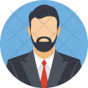 Hipster Beard Person Icon