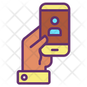 Hold User Mobile Icon