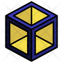 Hollow Geometric Cube Icon