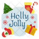 Holly Jolly Holly Jolly Logo Holly Jolly Badge Icon