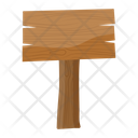Holzerne Schild Plakatwand Bauzaun Symbol