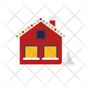 Home decorated for Christmas Icon