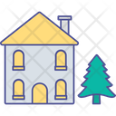 Home New Year House Icon