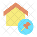 Mhome Loaction Pin Pointer Home Location House Location Icon