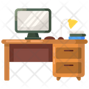 Computer Desk Computer Table Office Desk Icon