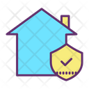 Home Security Approved Shield Secure Home Icon