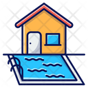 Home With Pool House Home Icon