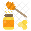 Honey Jar And Stick Icon