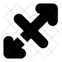 Horizontal Cross Icon