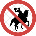 Horse Riding Not Allowed Icon