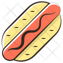 Hotdog Mustard Sandwich Icon