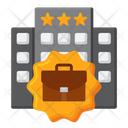 Hotelier Business Three Star Hotel Hotel Building Icon