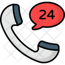 Hours Support 24 Hour Support Call Center Icon