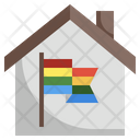 House Rainbow Flag Checkmark Icon