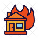House Fire Fire In House Burning House Icon