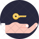 Rent House Key Hand Icon