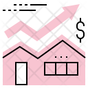 House price increment Icon
