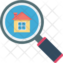 House Search Magnifying Glass Real Estate Icon