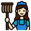 Cleaning Washing Woman Activity Lifestyle Wipe Housekeeping Icon
