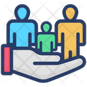 Customer Support Human Care Family Insurance Icon