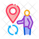 Human Location Outsource Icon