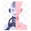 Human Robot Ai Icon