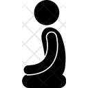 Humble Kneeling Sitting Icon