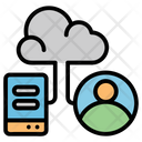 Hybrid User Cloud Icon
