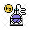 Hydrogen Synthesis Synthesis Round Flask Icon