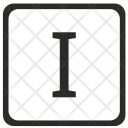 I Uppercase Letter Icon